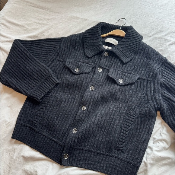 Men's Black Ribbed Jacket - Picture 2 of 10